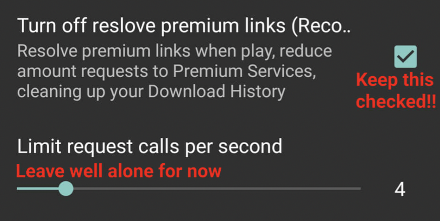 Turn Off Resolve Premium Links Links Issue with Real Debrid