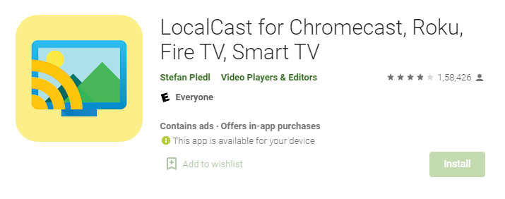 Localcast for Chrome