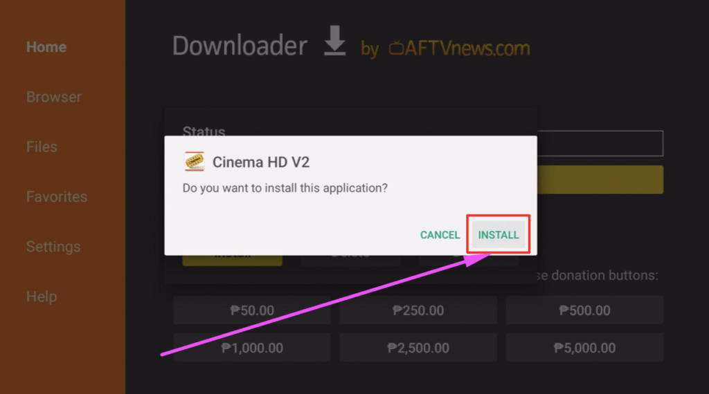 Install Cinema HD APK on Google TV Chromecast