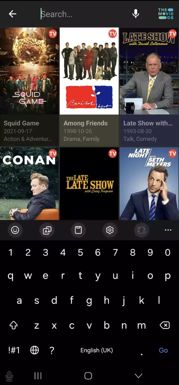 Search Movies and TV Shows in Cinema HD APK